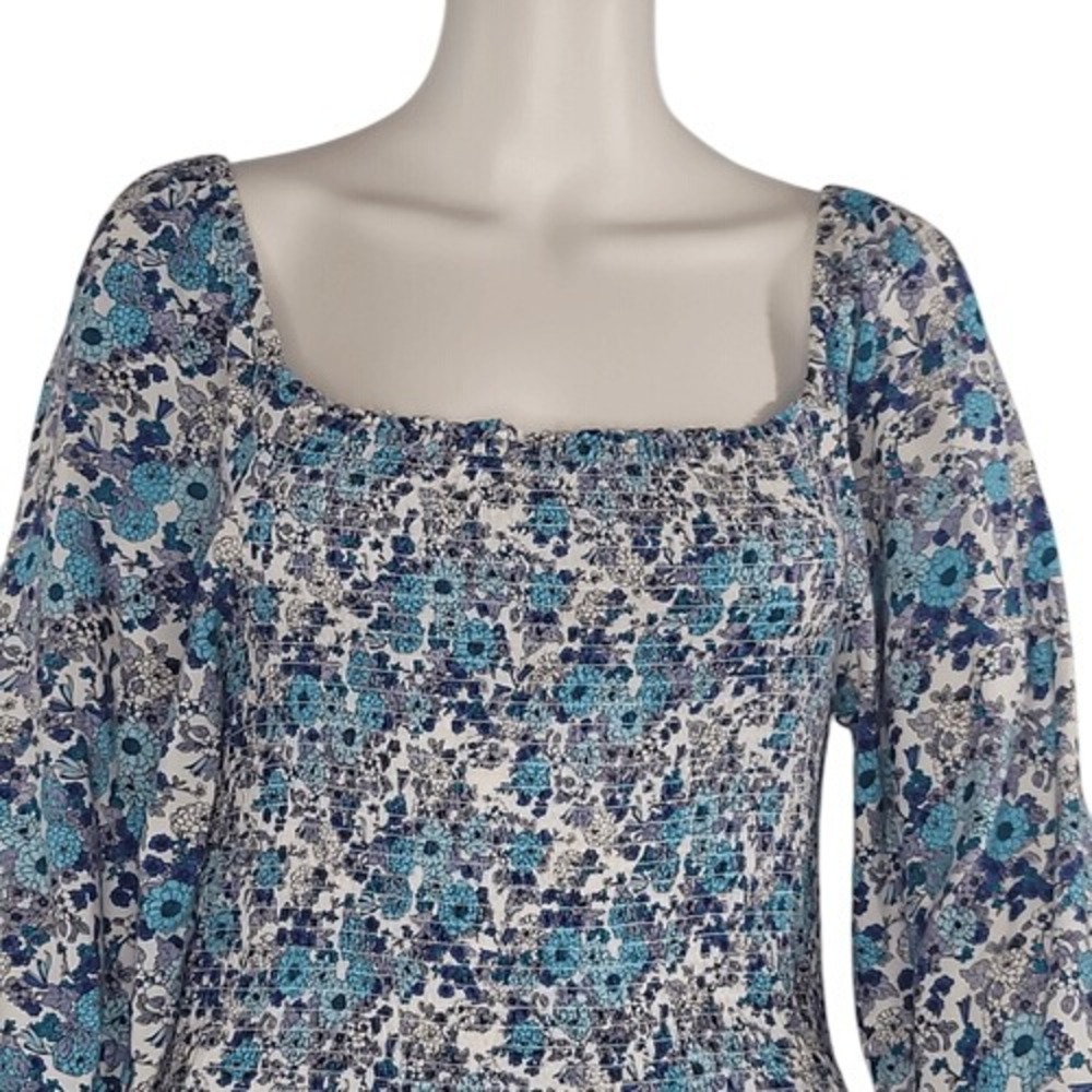Jessica Simpson Blue Floral Bodycon Dress - Picture 2 of 8